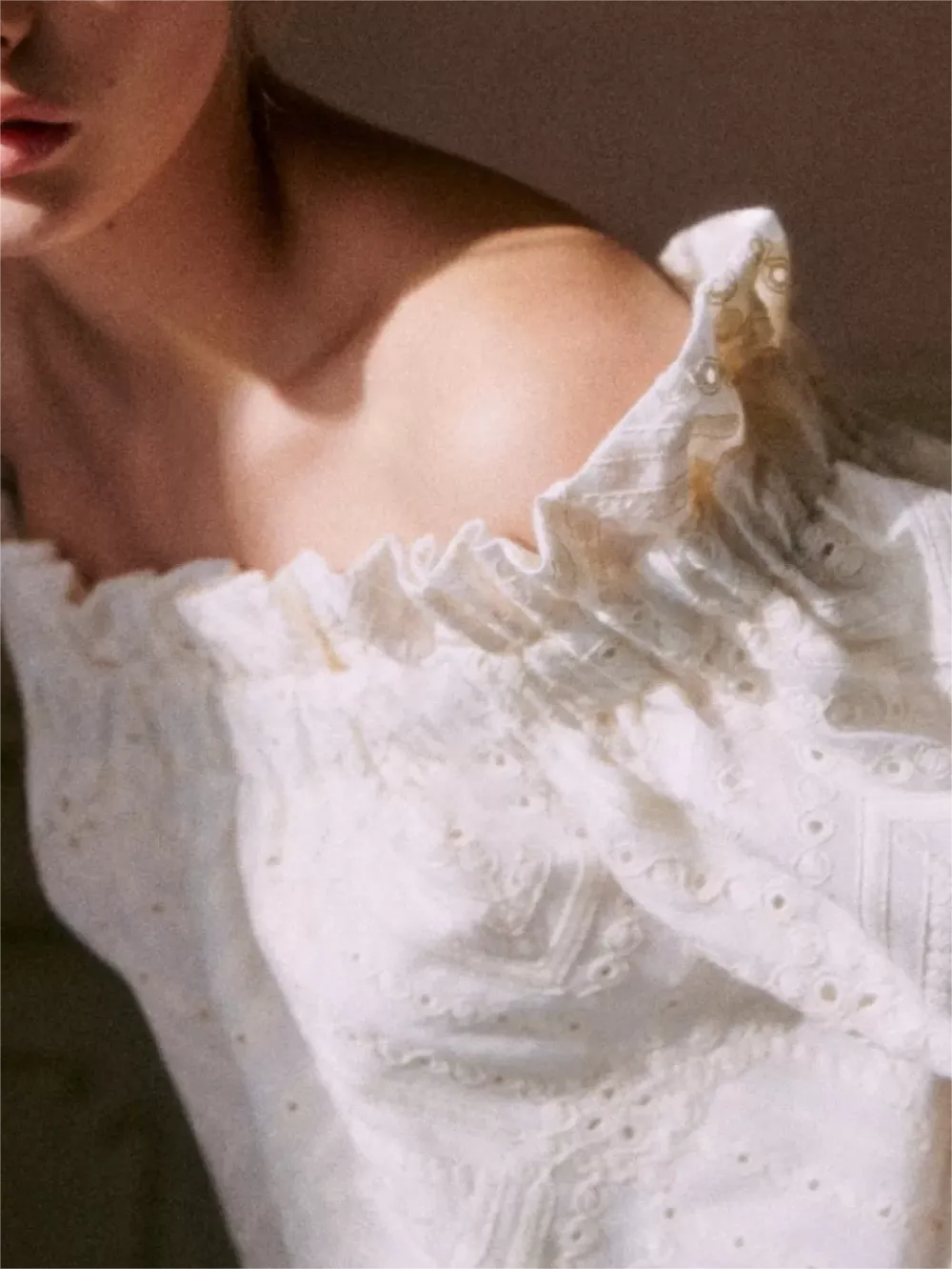 Neckline With Ruffle Dress