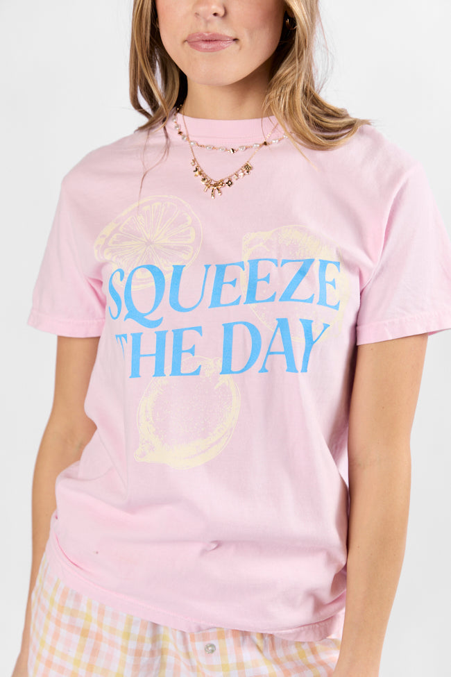Squeeze The Day Pink Comfort Color Graphic Tee