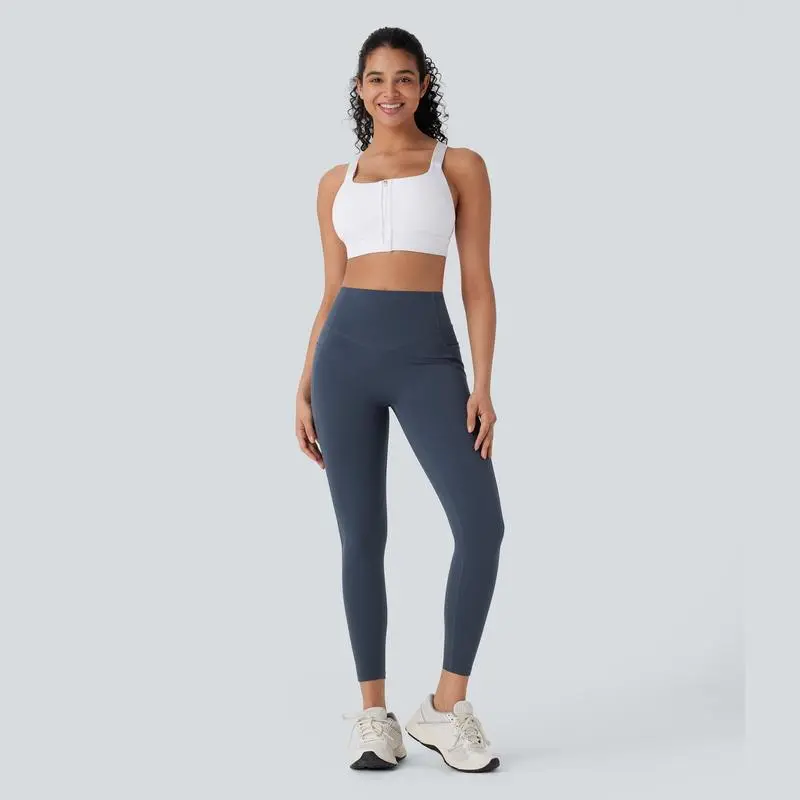 Leggings High-Waist Straight-Leg  Soft Gym Yoga Pants