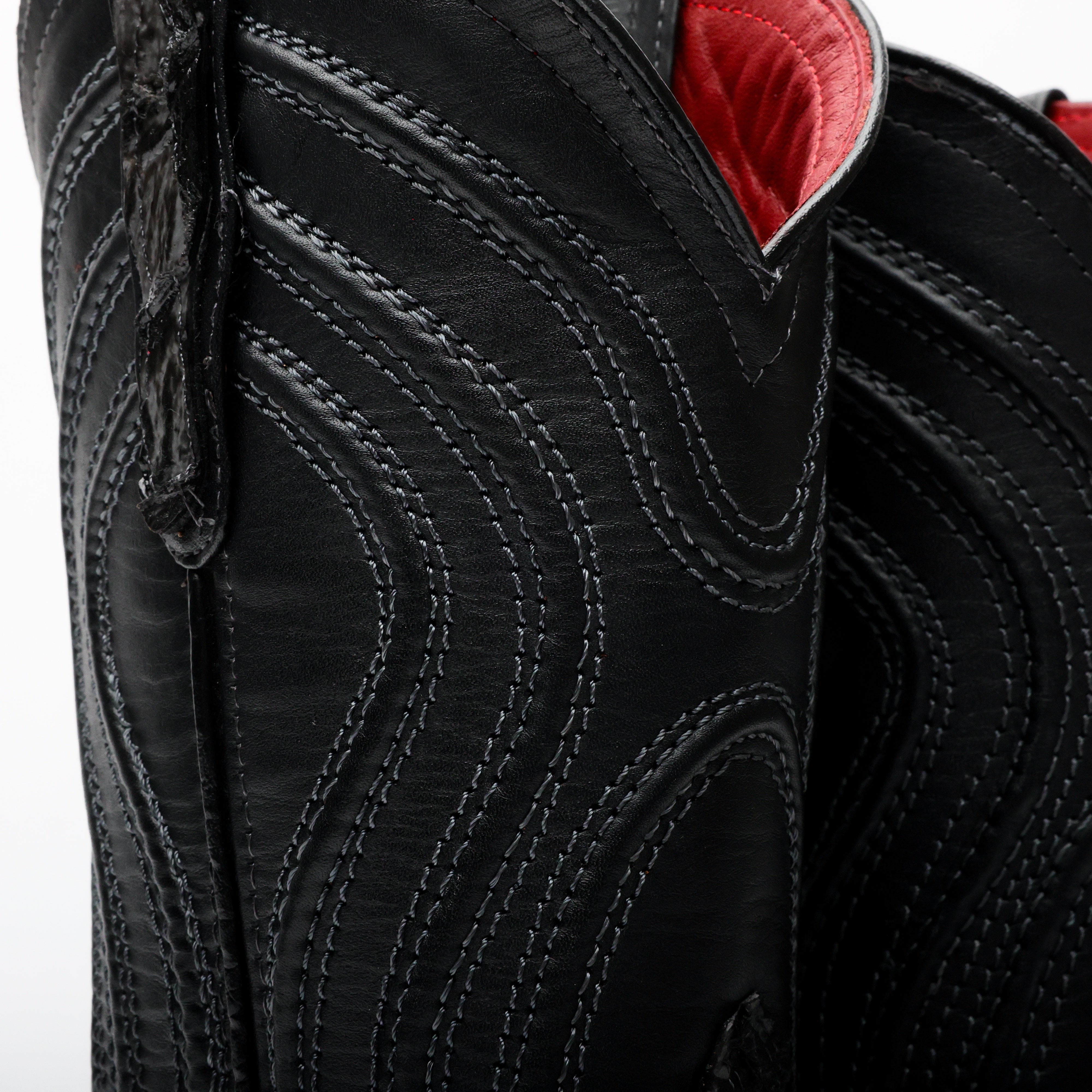 Grey Jumbo Pirarucu Leather Boots - Square Toe