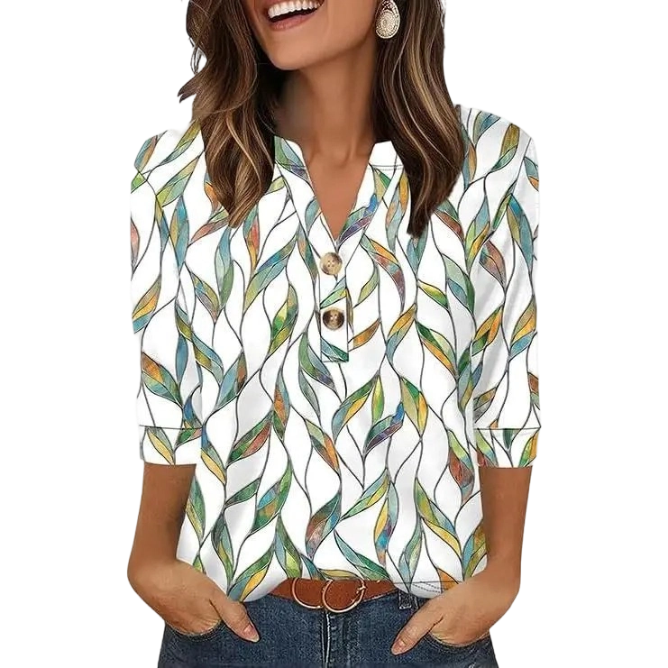 Womens Tops 3/4 Sleeve Heley Shirts for Women Summer Fashion 2026 Blouses Beach Vacation Clothes SpringStatements