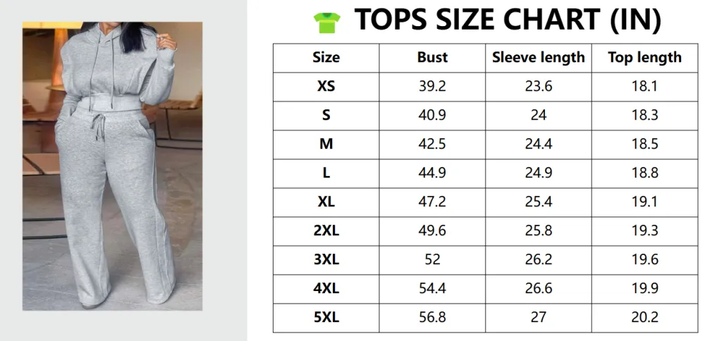 Hooded Long Sleeve Sweatshirt and Casual Wide Leg Sweatpants Set