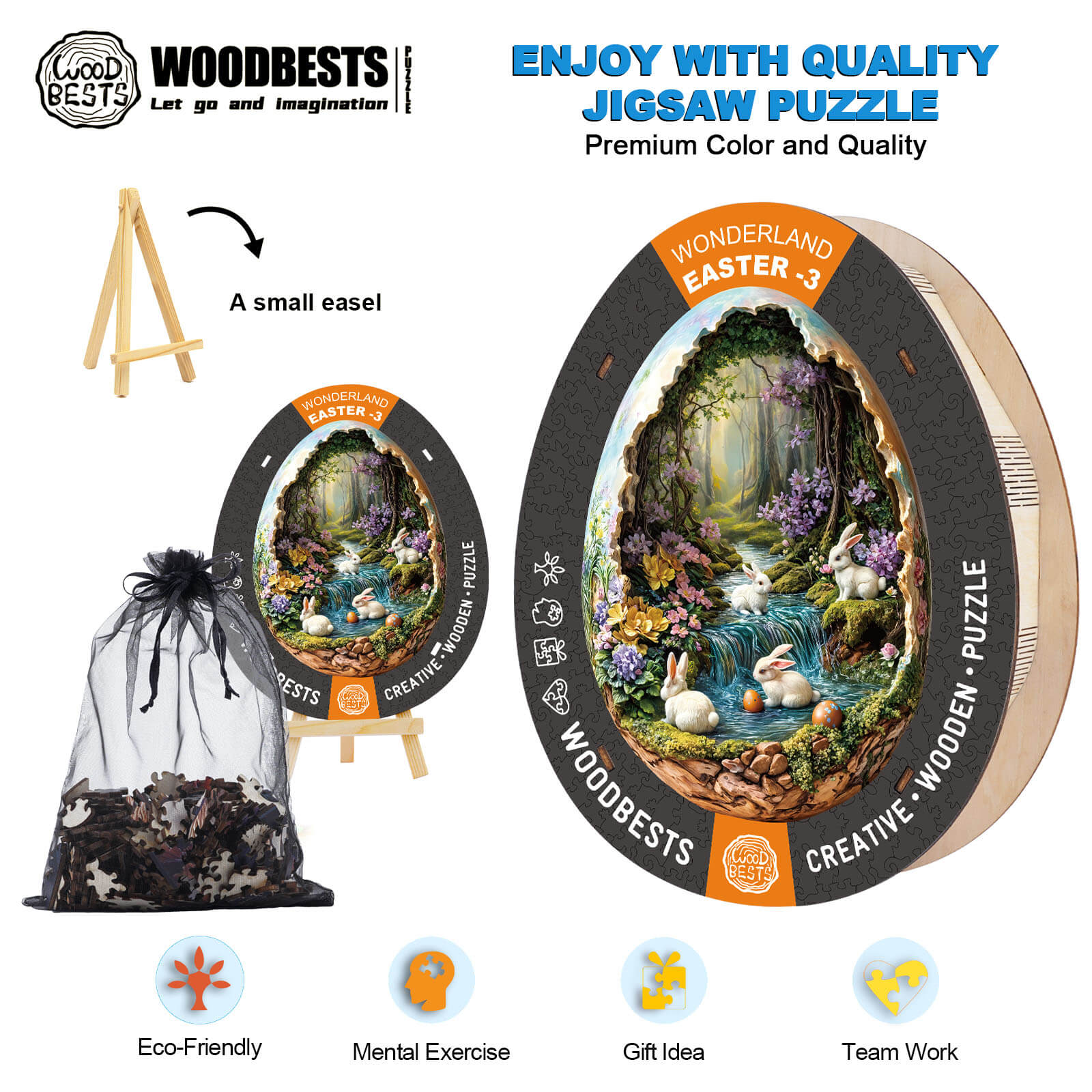 Wonderland Easter-3 Wooden Jigsaw Puzzle