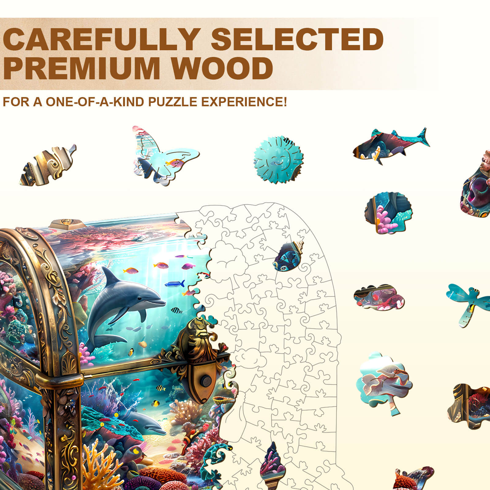 Treasure Chest Ocean-3 Wooden Jigsaw Puzzle