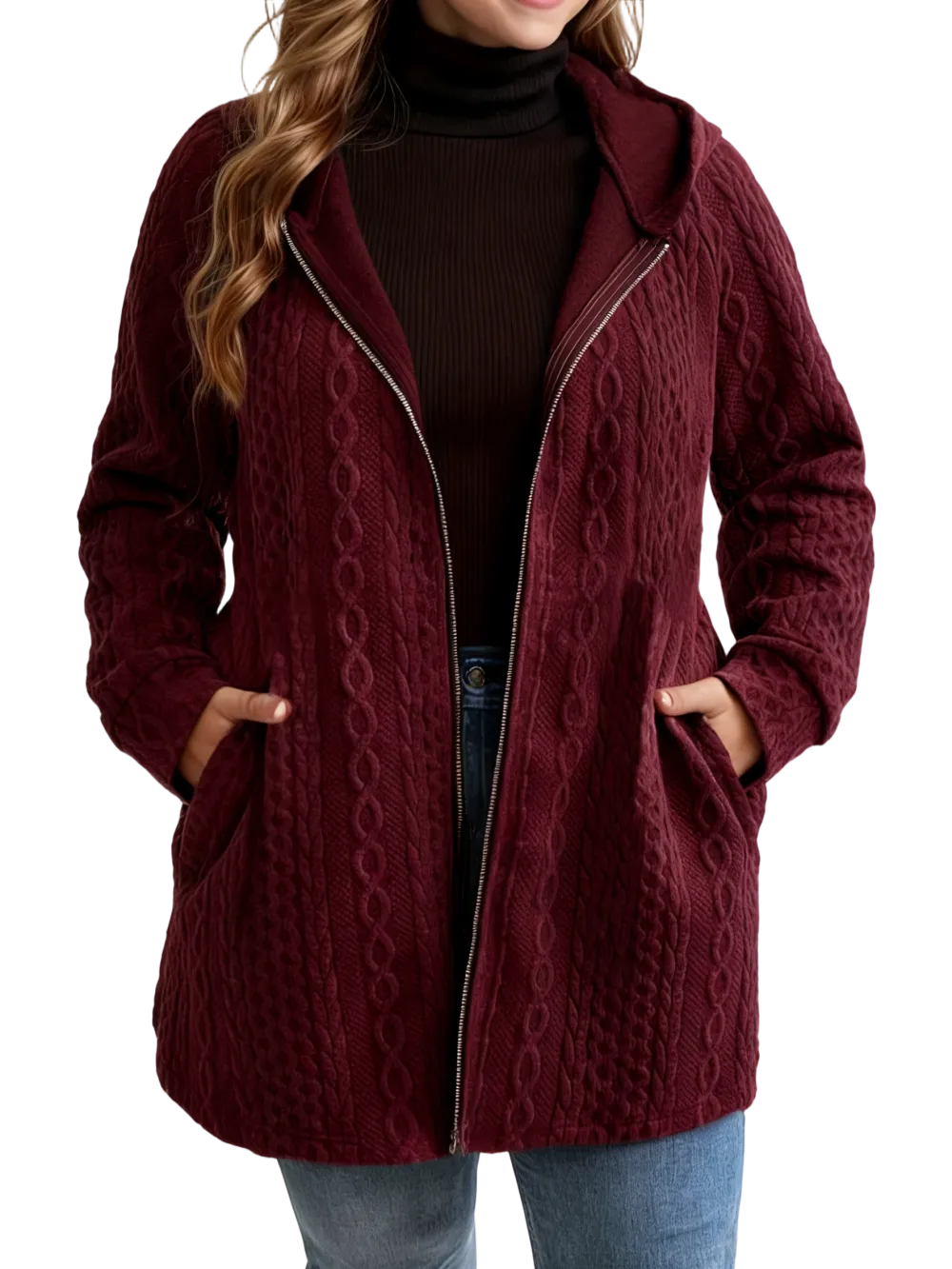 Women's Solid Color Pocket Coat