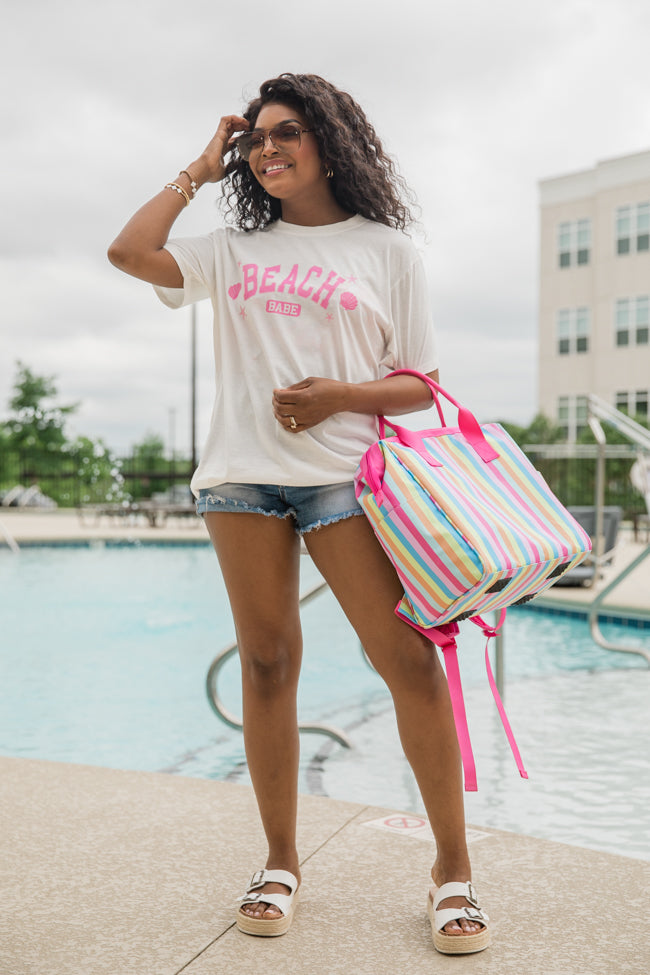 Beach Babe White Graphic Tee