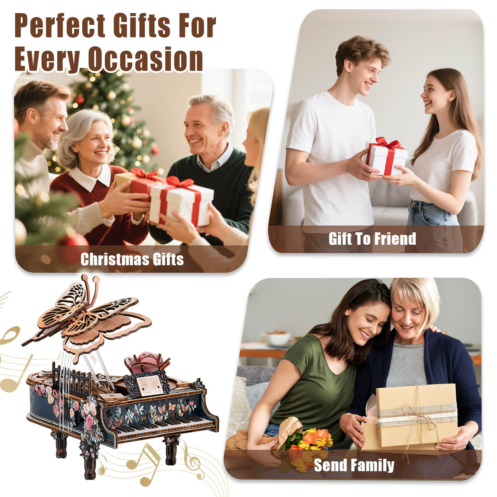 Floral Waltz – DIY Wooden Music Box, 3D Puzzle Craft Kit