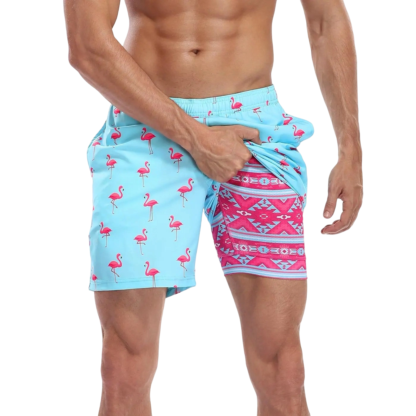 Men’s Swim Trunks with Compression Liner – Quick Dry Performance Shorts