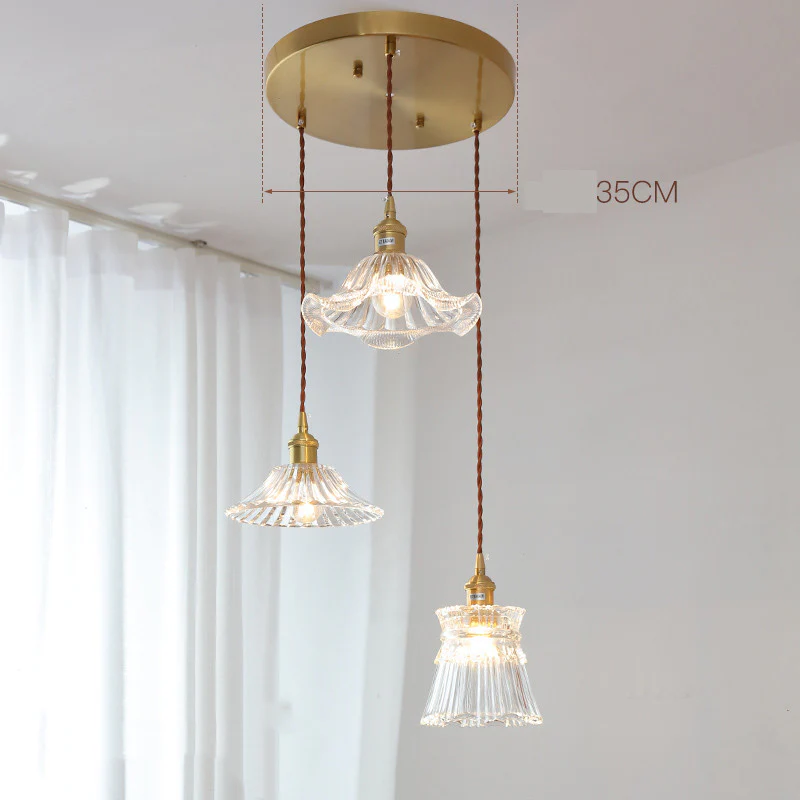 French Floral Pendant Lamps