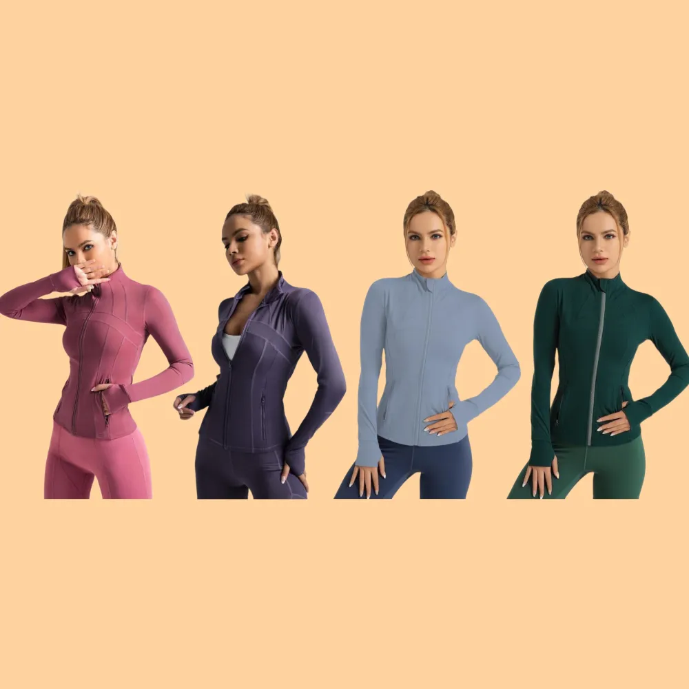 Women's Long Sleeve Stand Collar Sports Outerwear