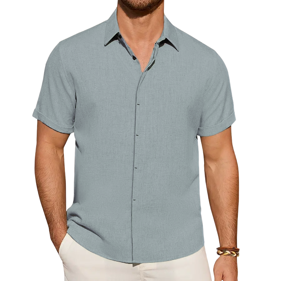Men's Lightweight Linen Summer Button Shirt