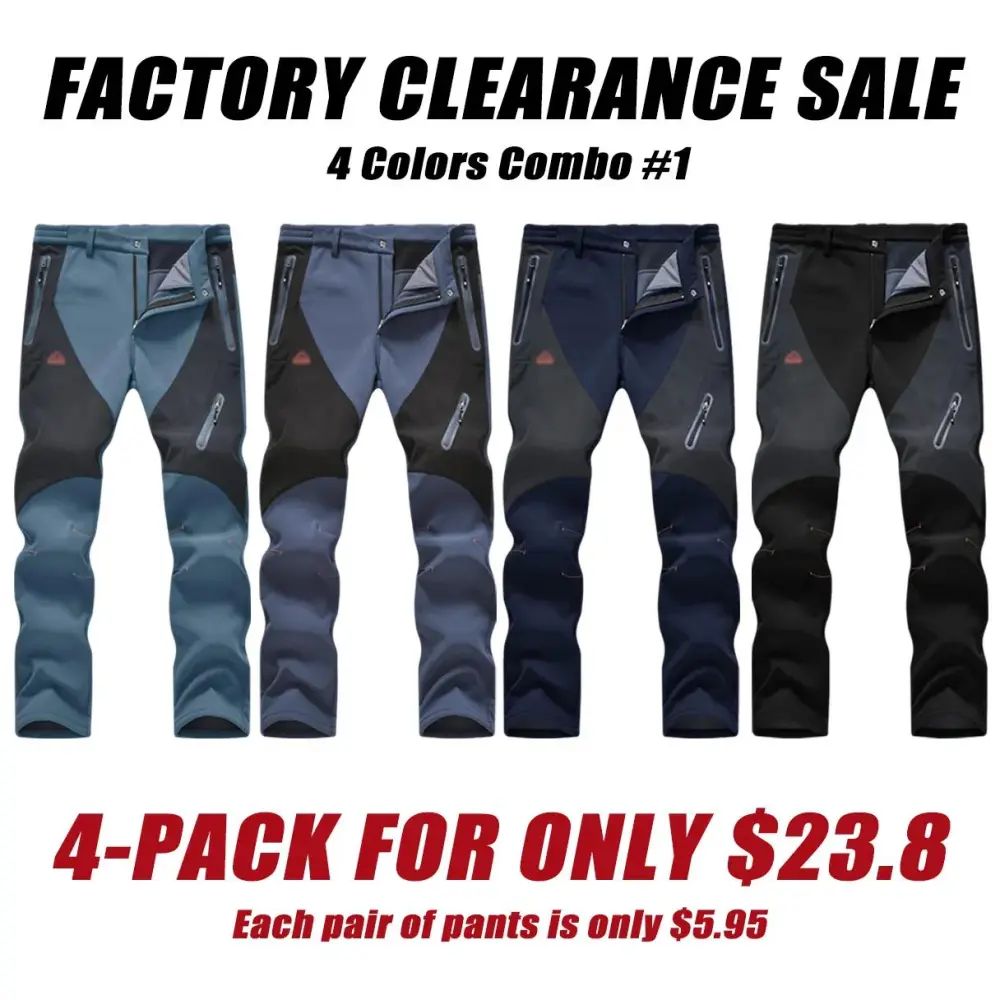 Men's 8-Pack Insulated Waterproof Pant Windproof Warm Fleece Lined Ski Trousers