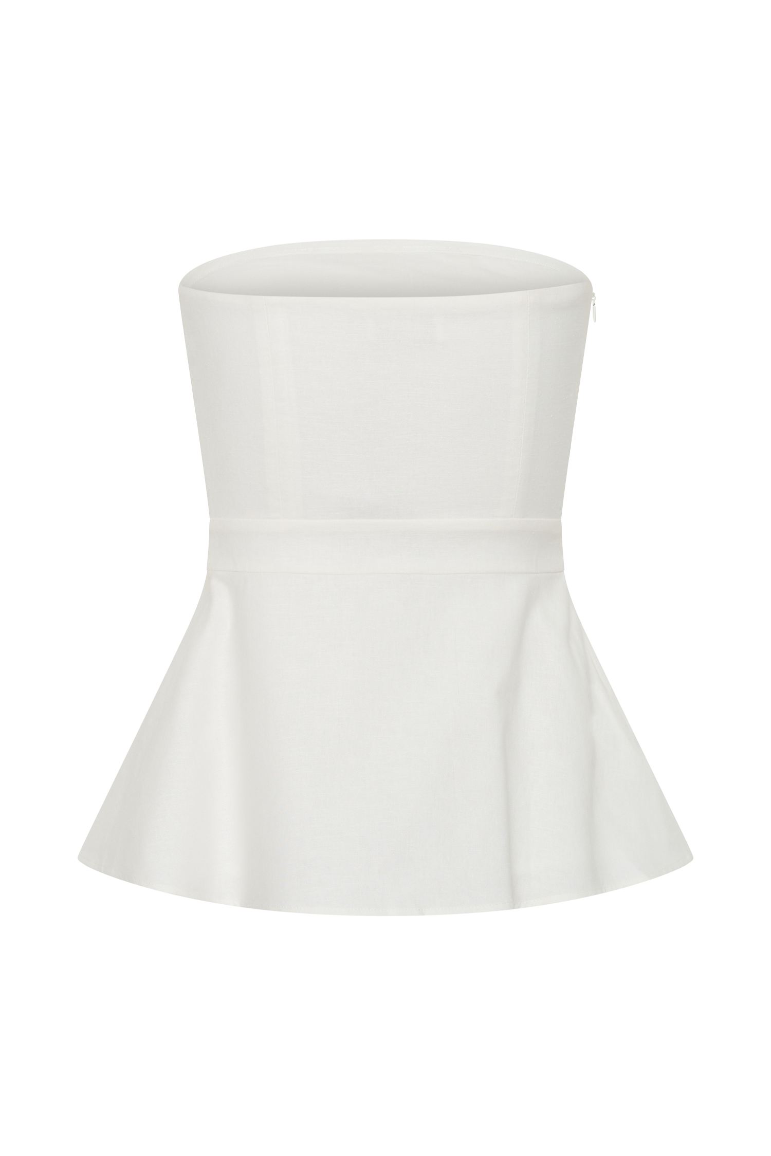 Ivory Strapless Linen Top