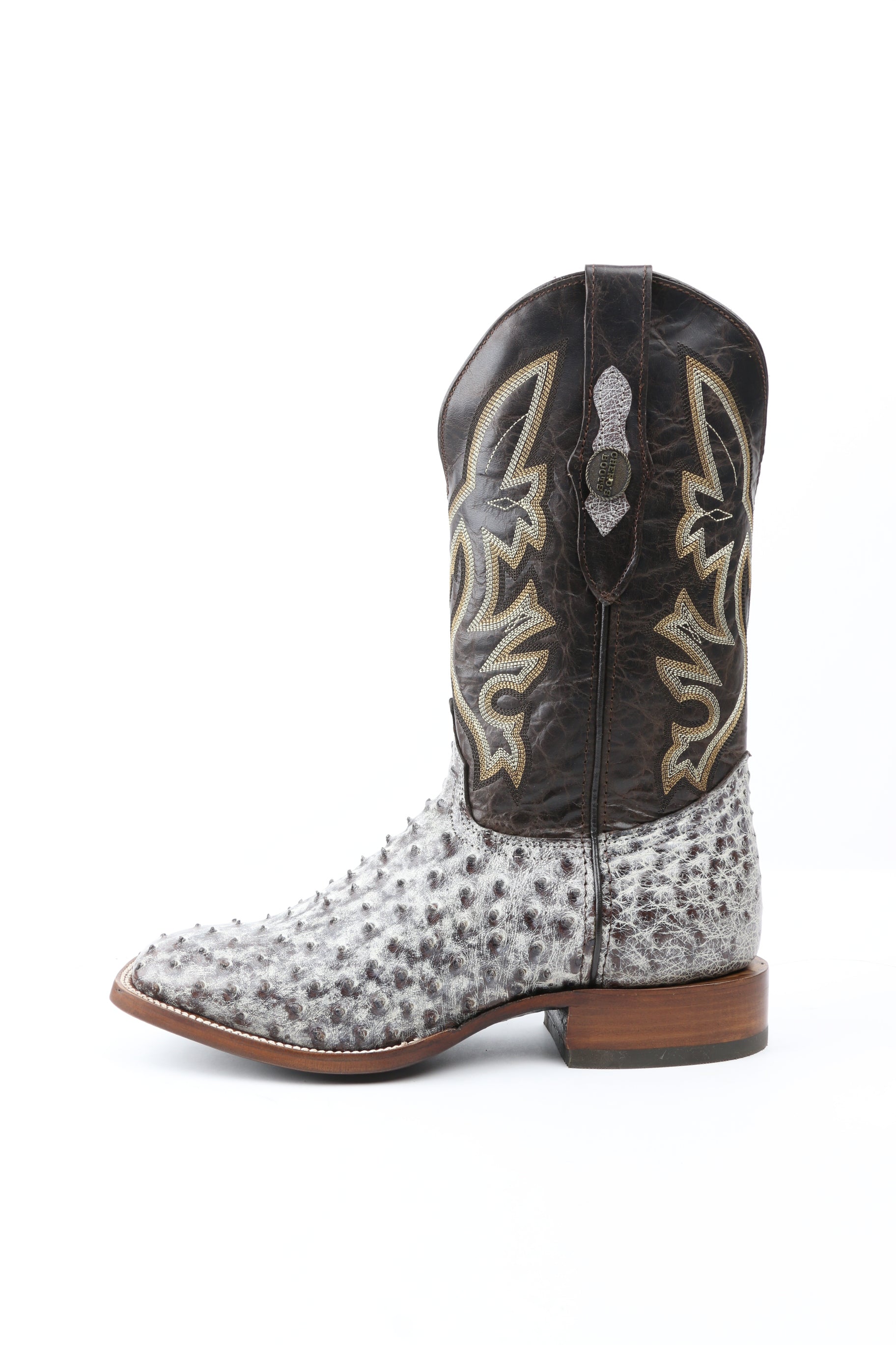 Chero's Premium Exotic Ostrich Espresso Clearance Sale 70%OFF