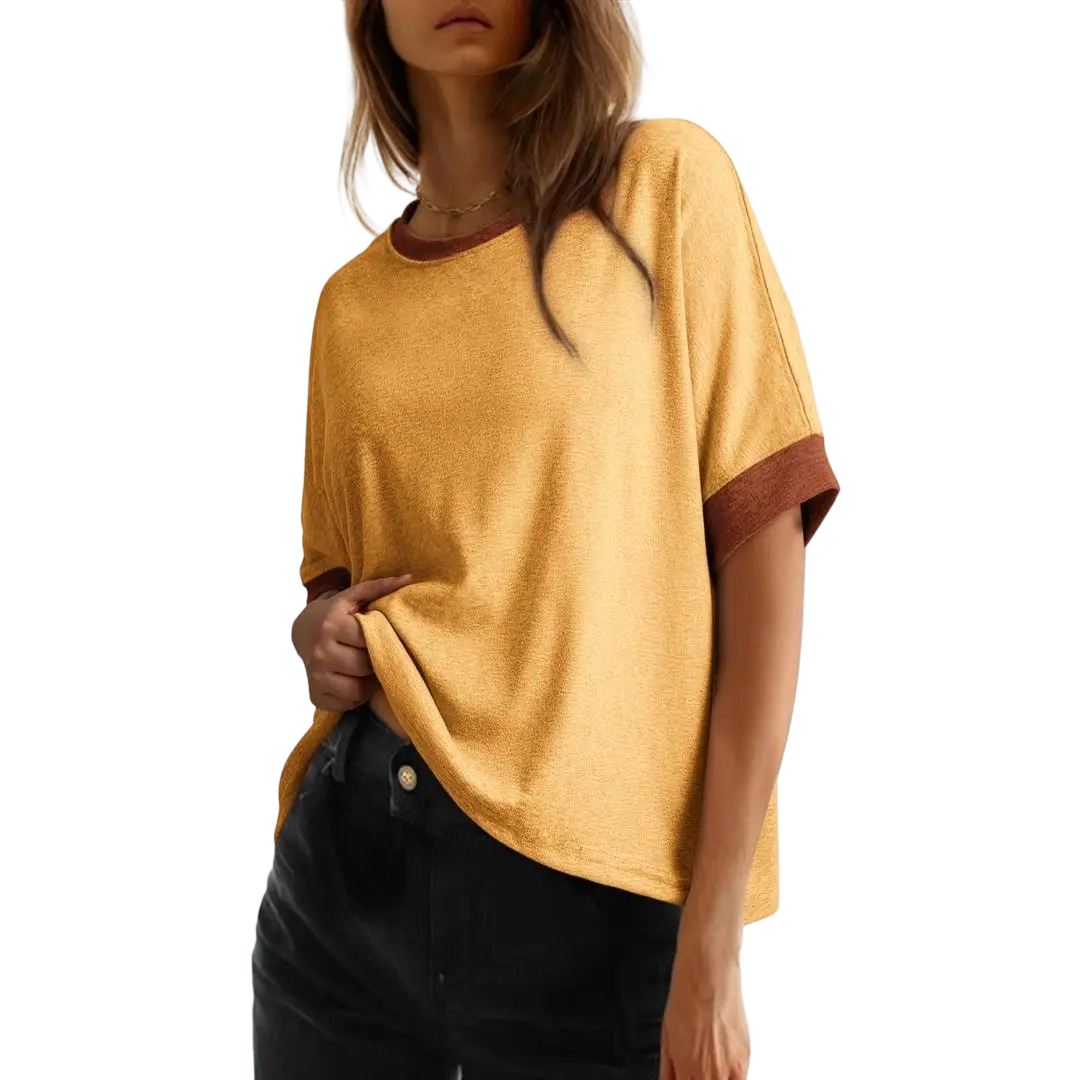 Women's Tops for Women 2026 Loose Oversized Basic Tee Comfortable Soft Fabric Flattering Fit - Womenswear