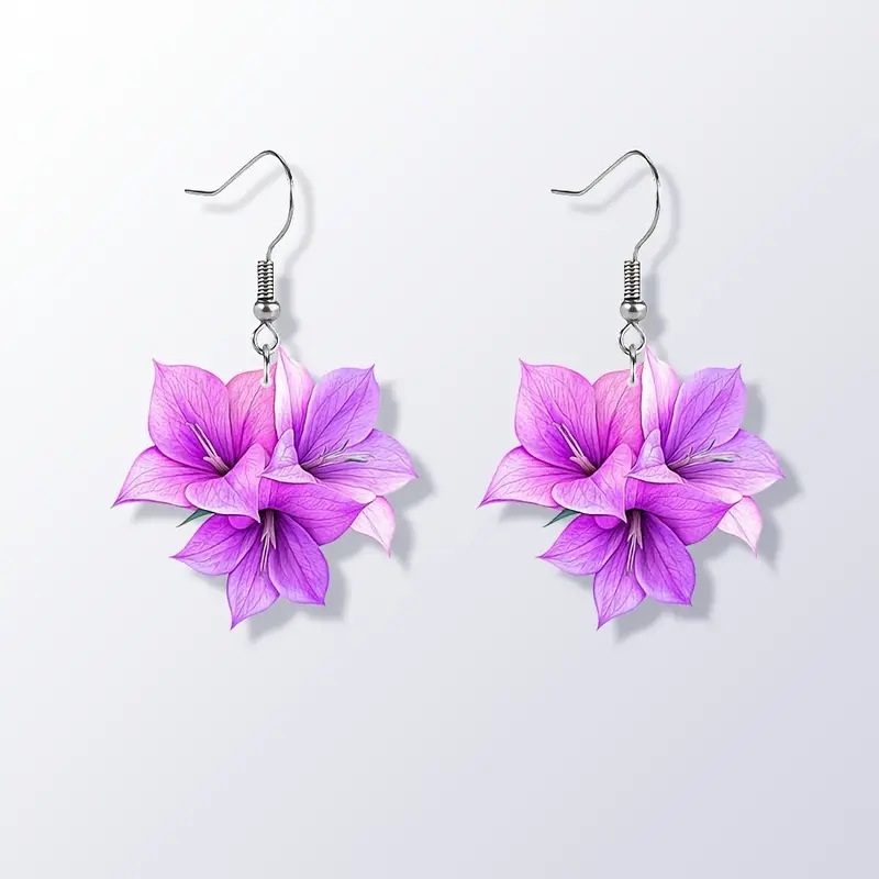 Women's Colorful Flower Earrings
