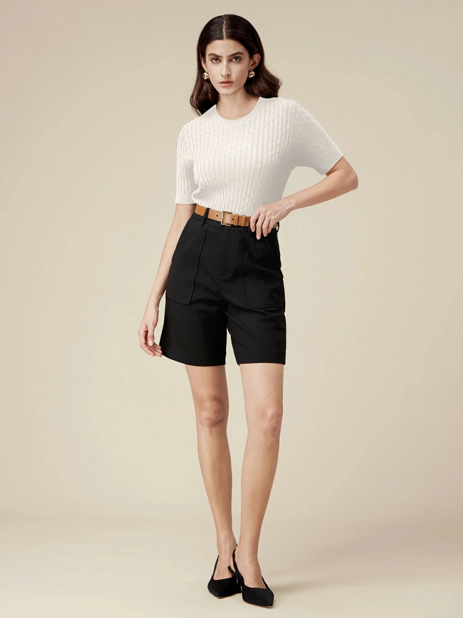 100% Lyocell Knit Sweater Top