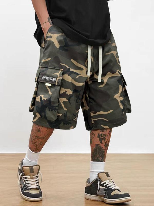 🩳 Men's Street Camo Cargo Shorts (Loose Fit)