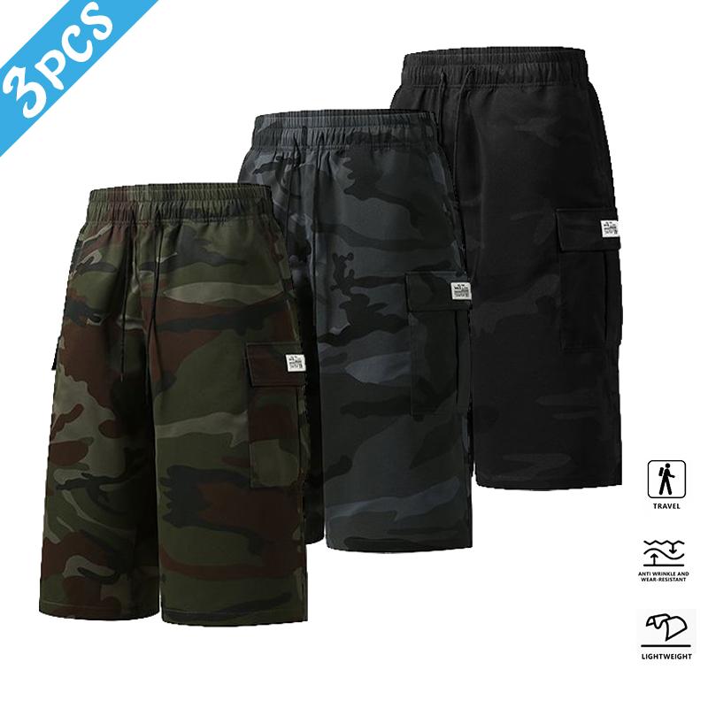 Men’s Tactical Camo Cargo Shorts with Multi-Pocket Design