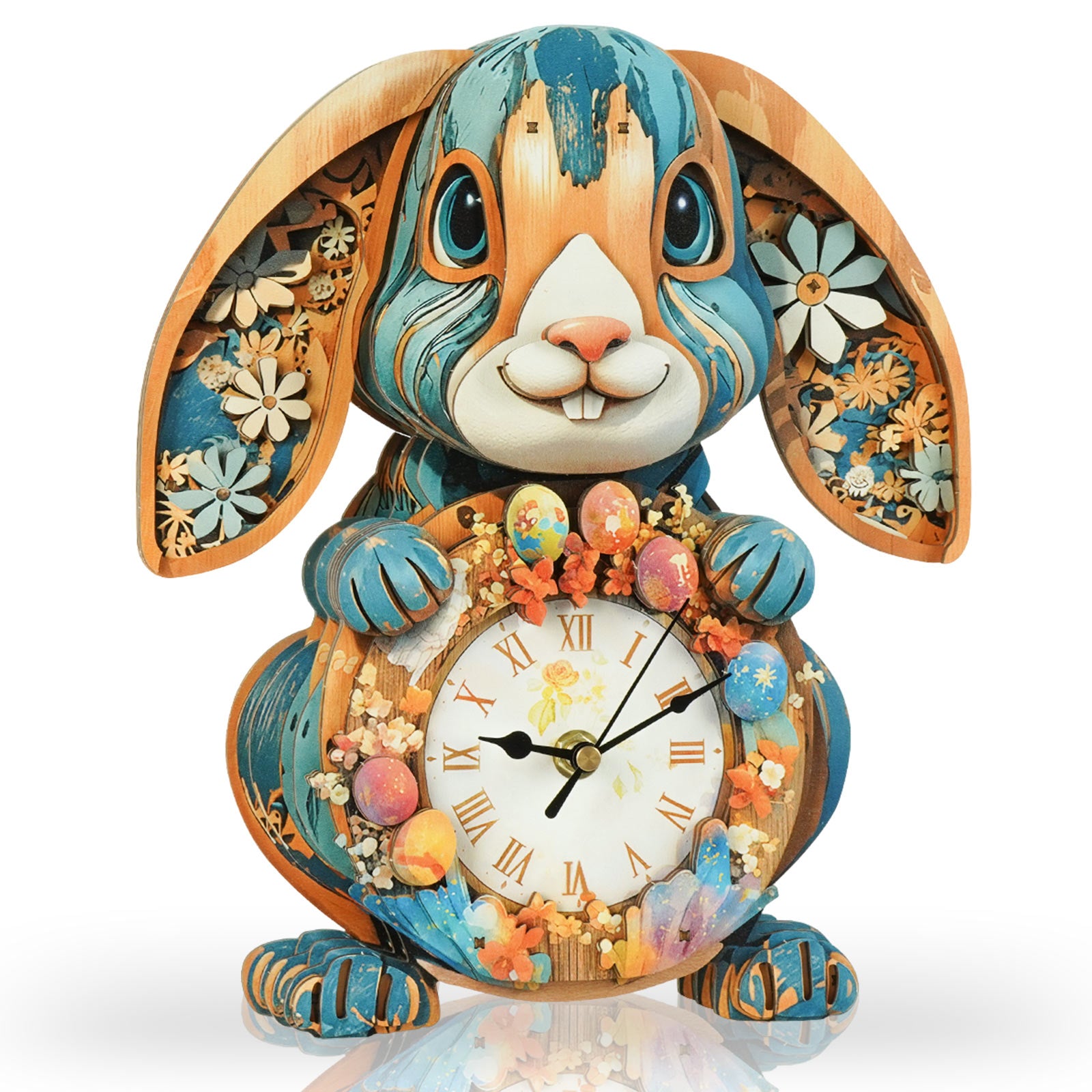 Rabbitâ€“ DIY Wooden Clock, 3D Puzzle Craft Kit