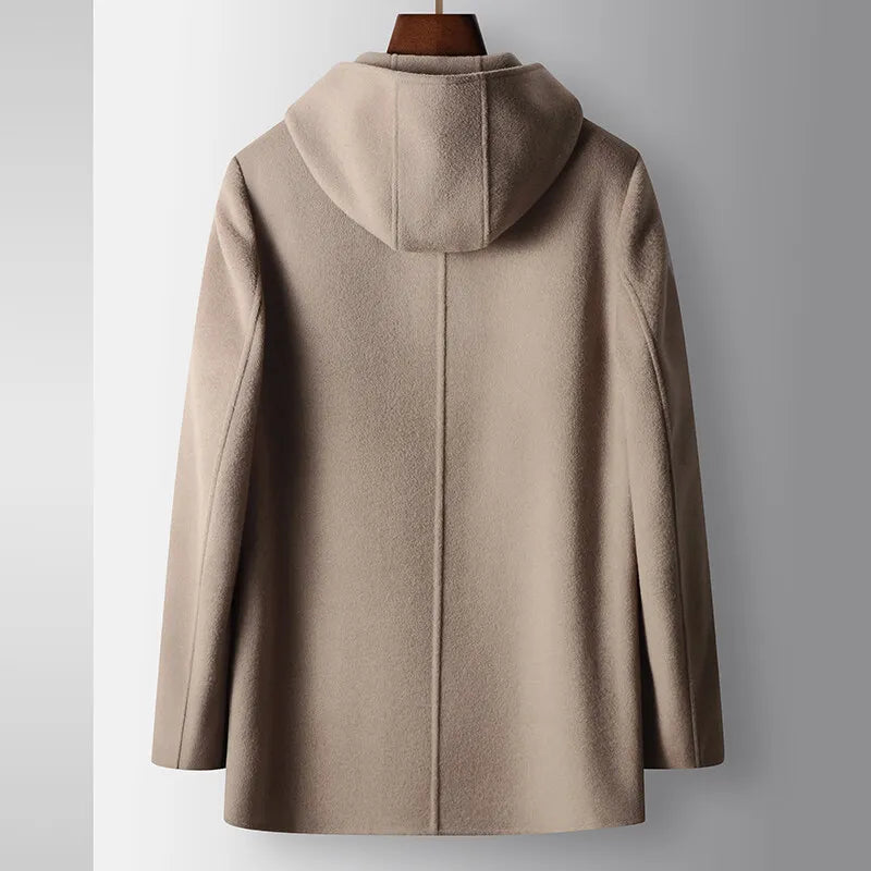 100% Wool Hooded Coat