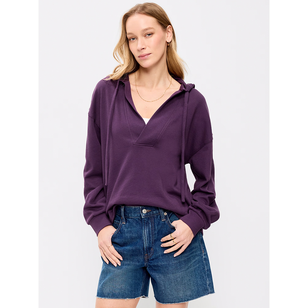 Women's 2 Piece Outfits Oversized Tunic Beach Hoodie  Shorts Set