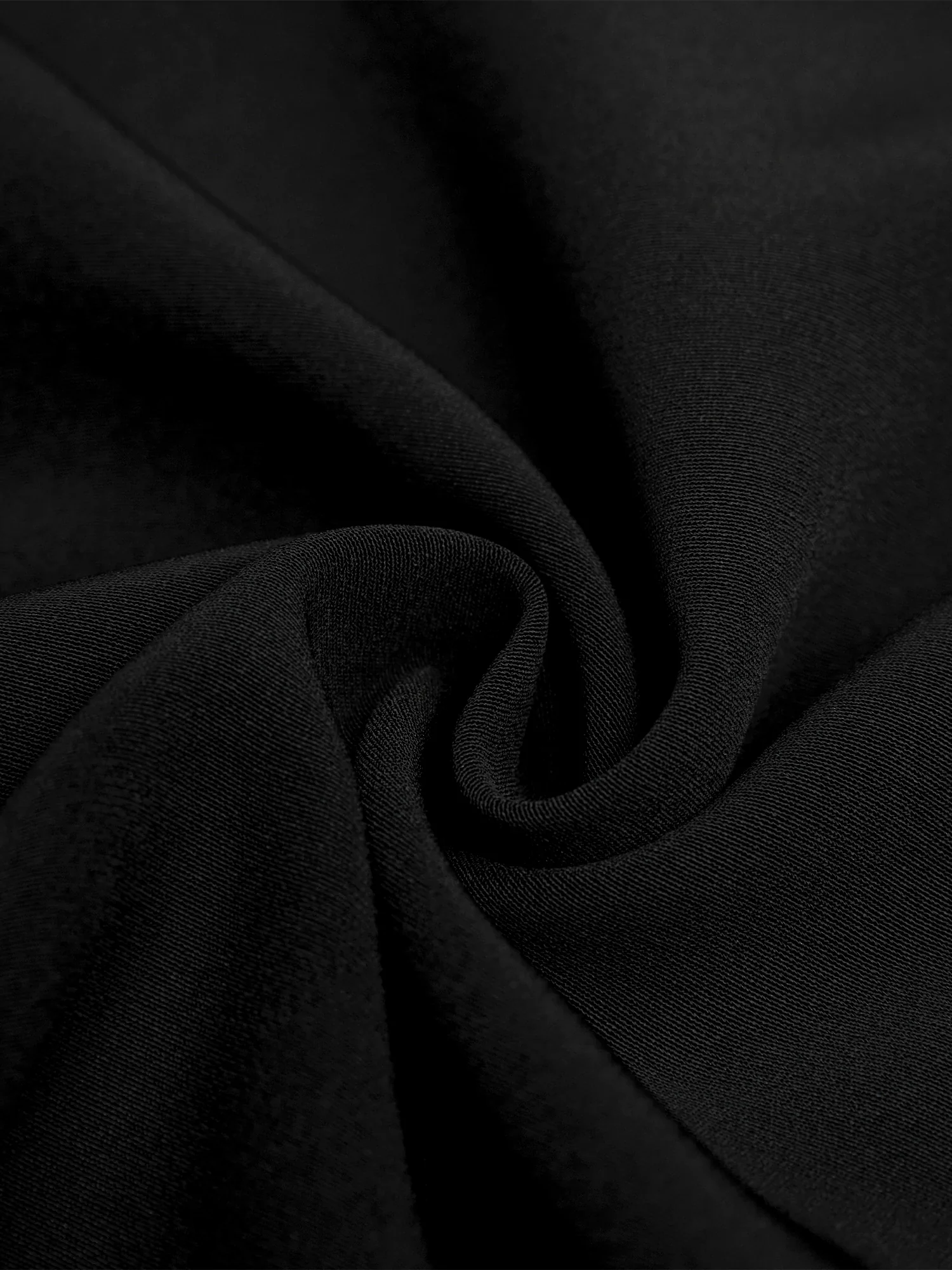 47% Acetate U-Neck A-Line Sleeveless Dress