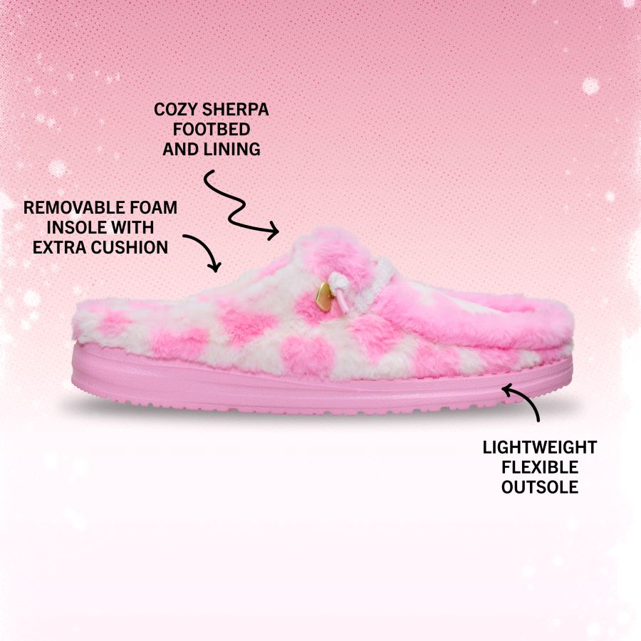 Wendy Slipper Hearts - Pink/White