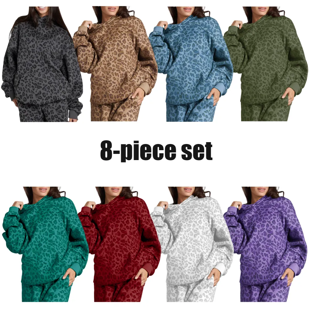 Leopard print unisex hoodie