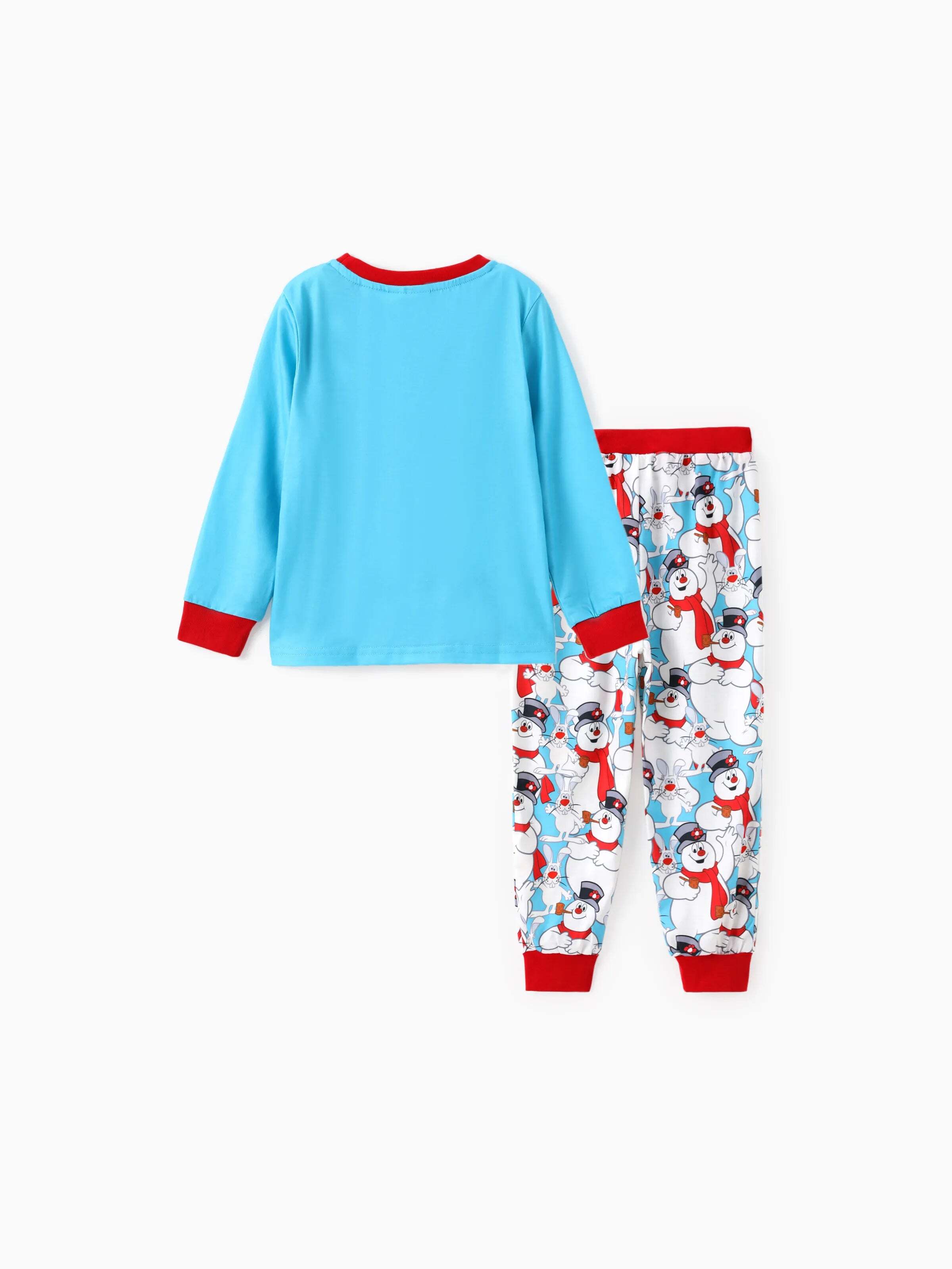Christmas Snowman Pattern Pajamas Sets with Christmas Socks