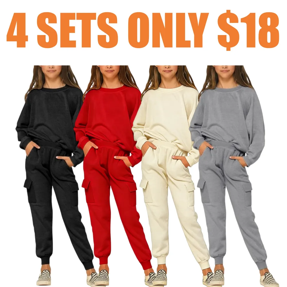 Kids Girls Sweatsuit Lounge sets