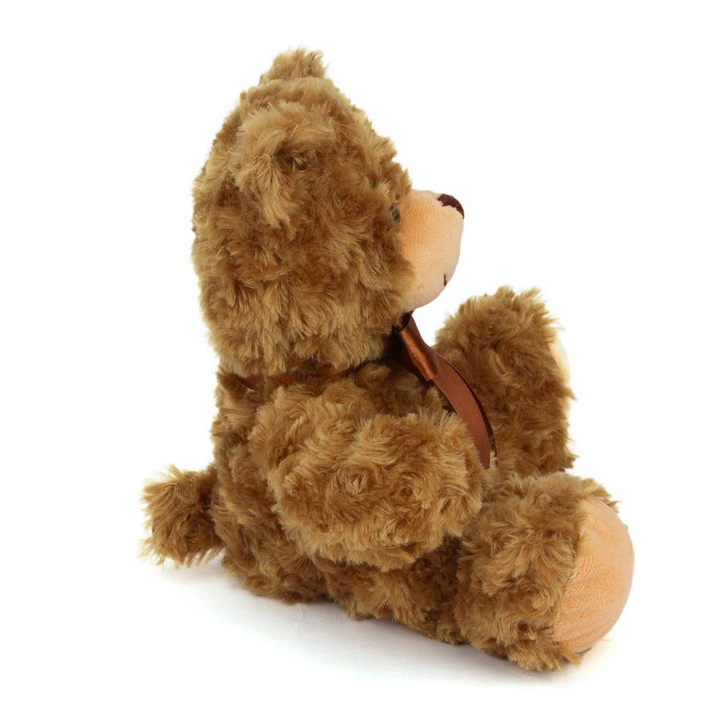 Mocha Sitting Ribbon Bear 6inch