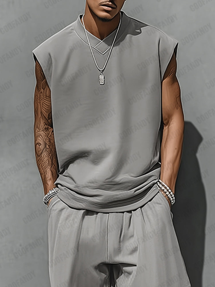 Relaxed Style Tank Top Balloon Pants Set