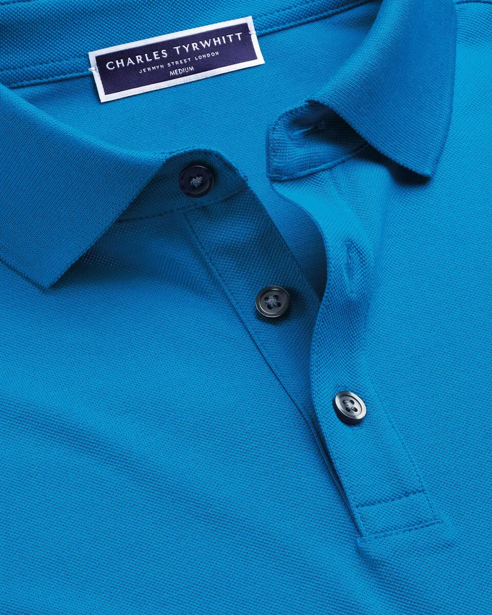 Men'S Casual Business POLO Shirt, Breathable Pique Fabric