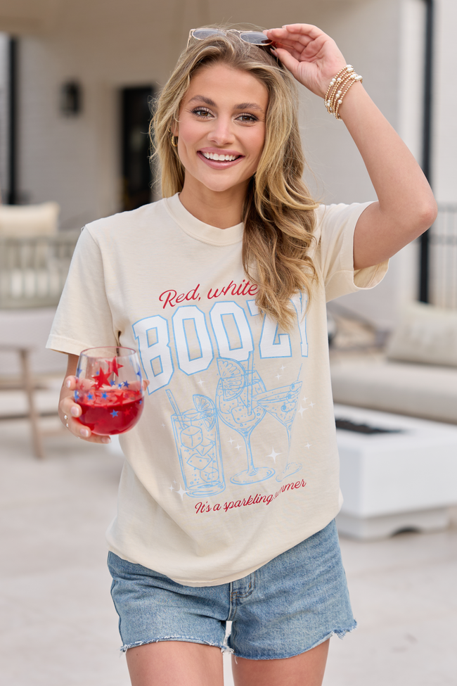 Red, White, & Boozy Ivory Graphic Tee