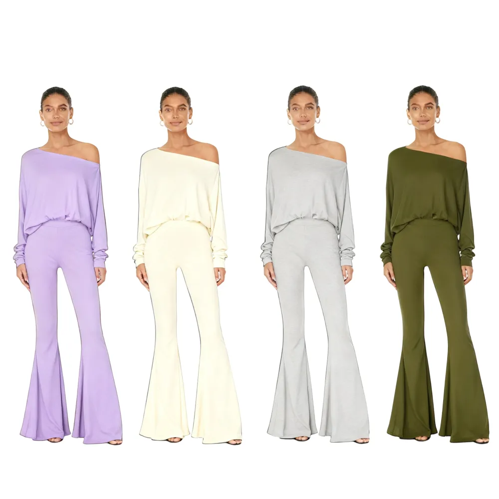 Women's Plain Two Piece Set