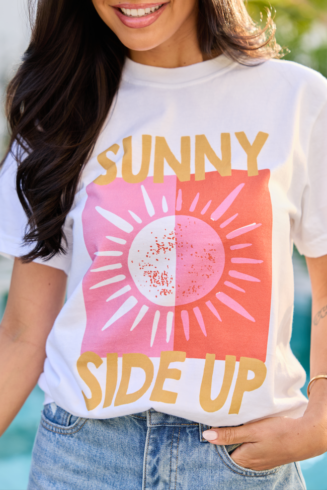 Sunny Side Up White Graphic Tee