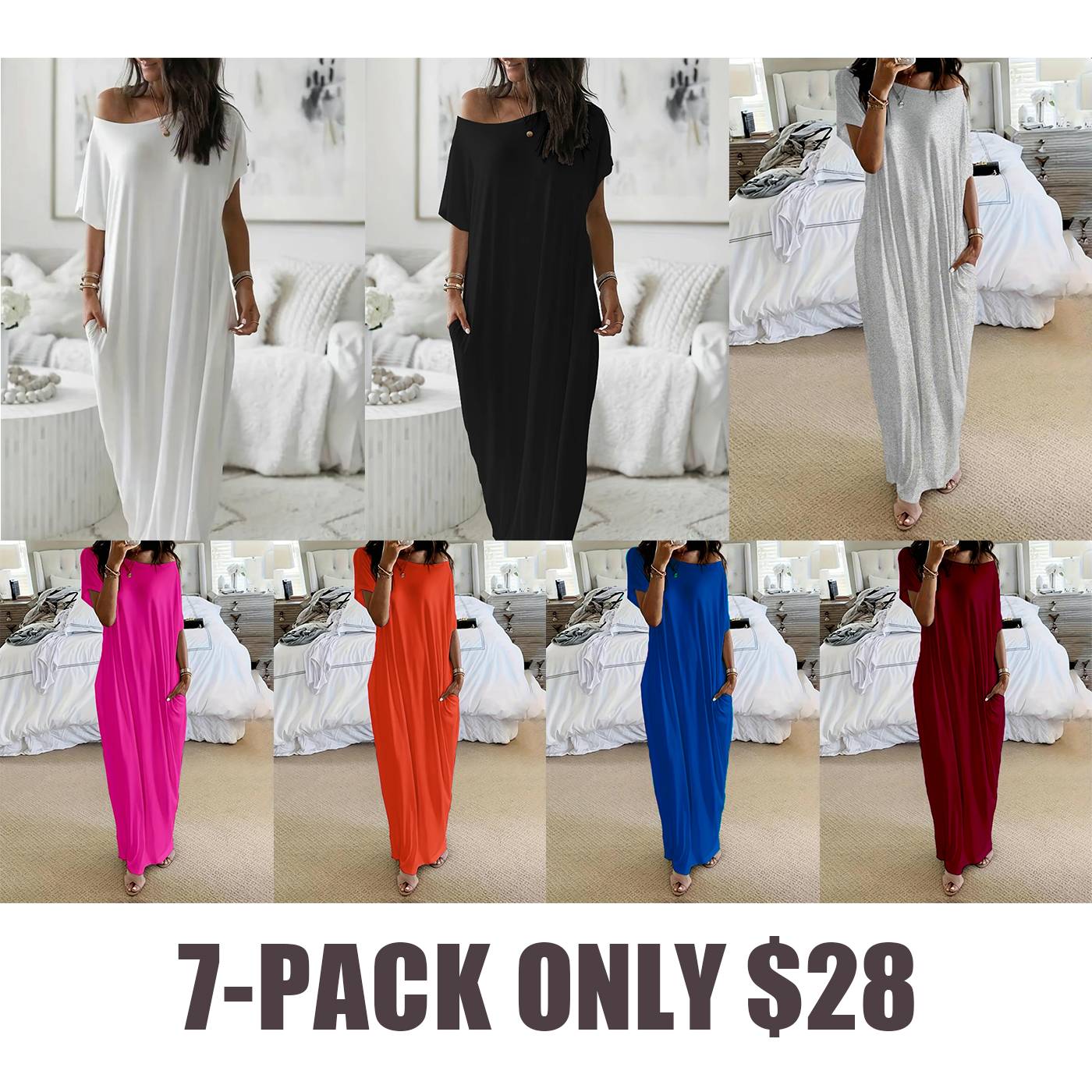 Women's Batwing Sleeve Lounge Dress-Comfy • Casual • Elegant