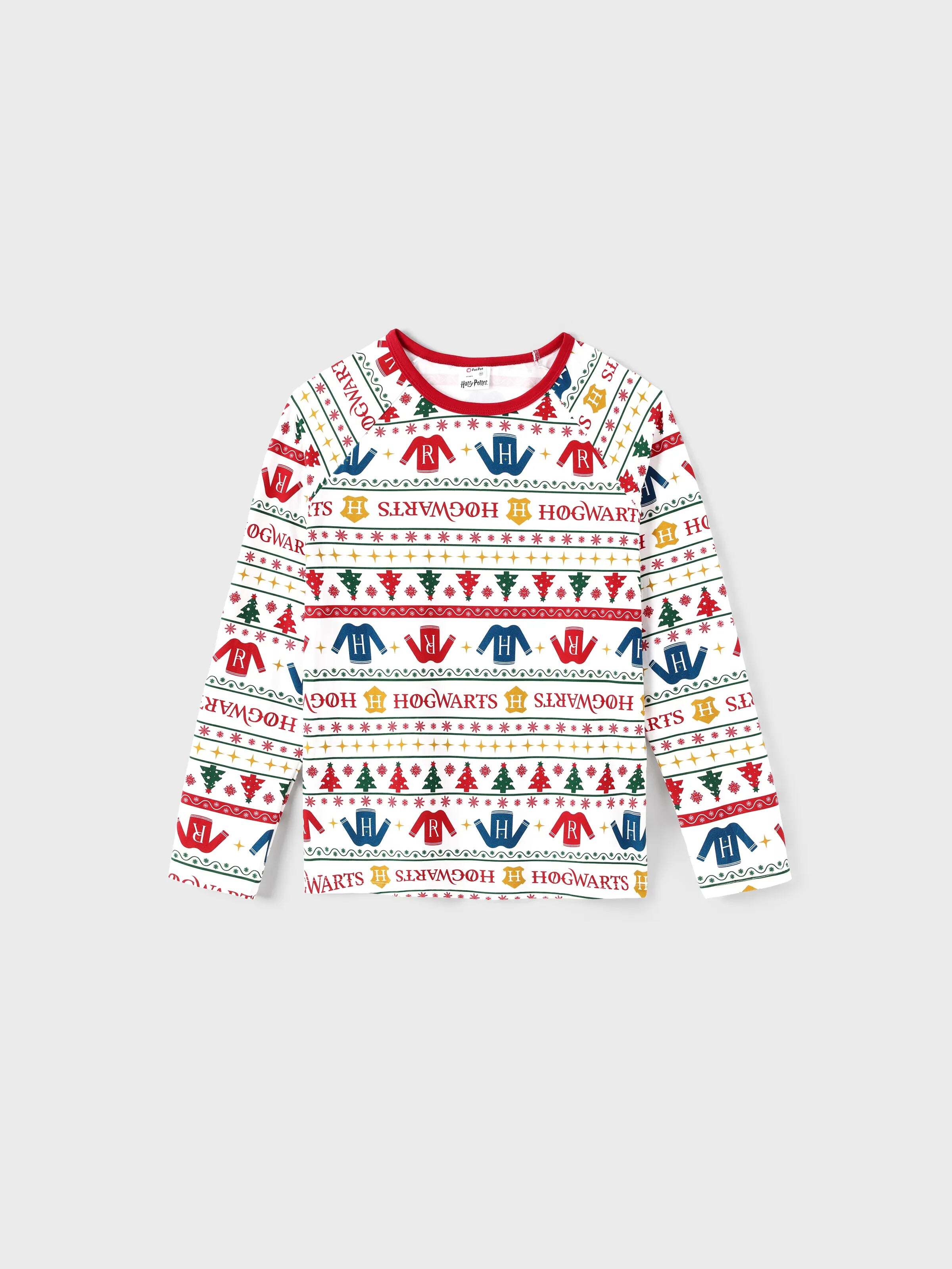 Christmas Matching Family Organic Cotton Snug-fitting Pajamas Sets with Socks White