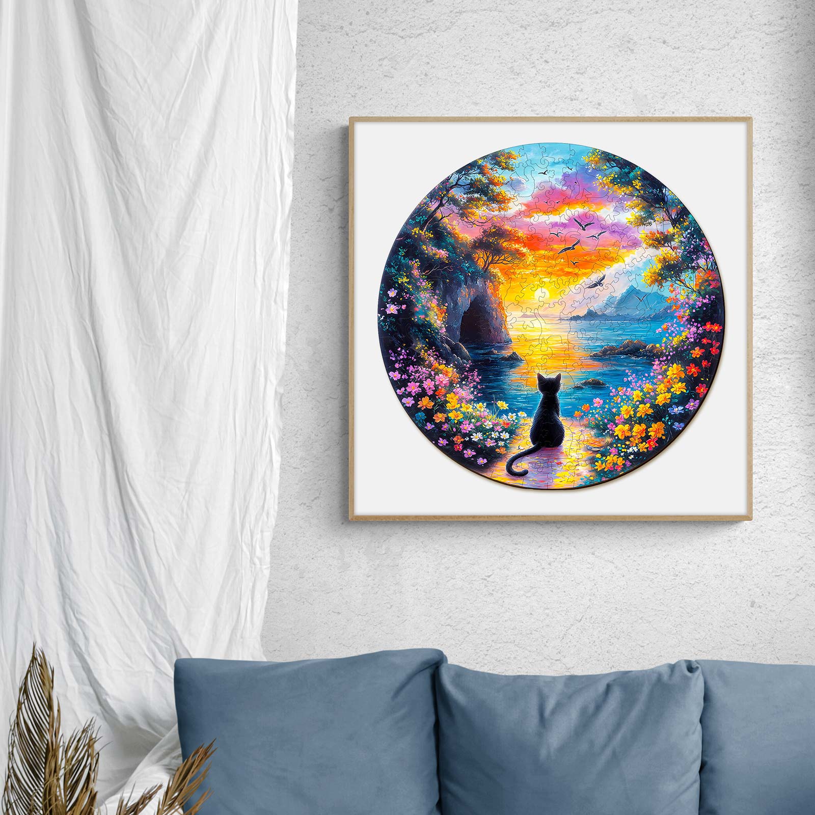 Sunset Kitten Wooden Jigsaw Puzzle