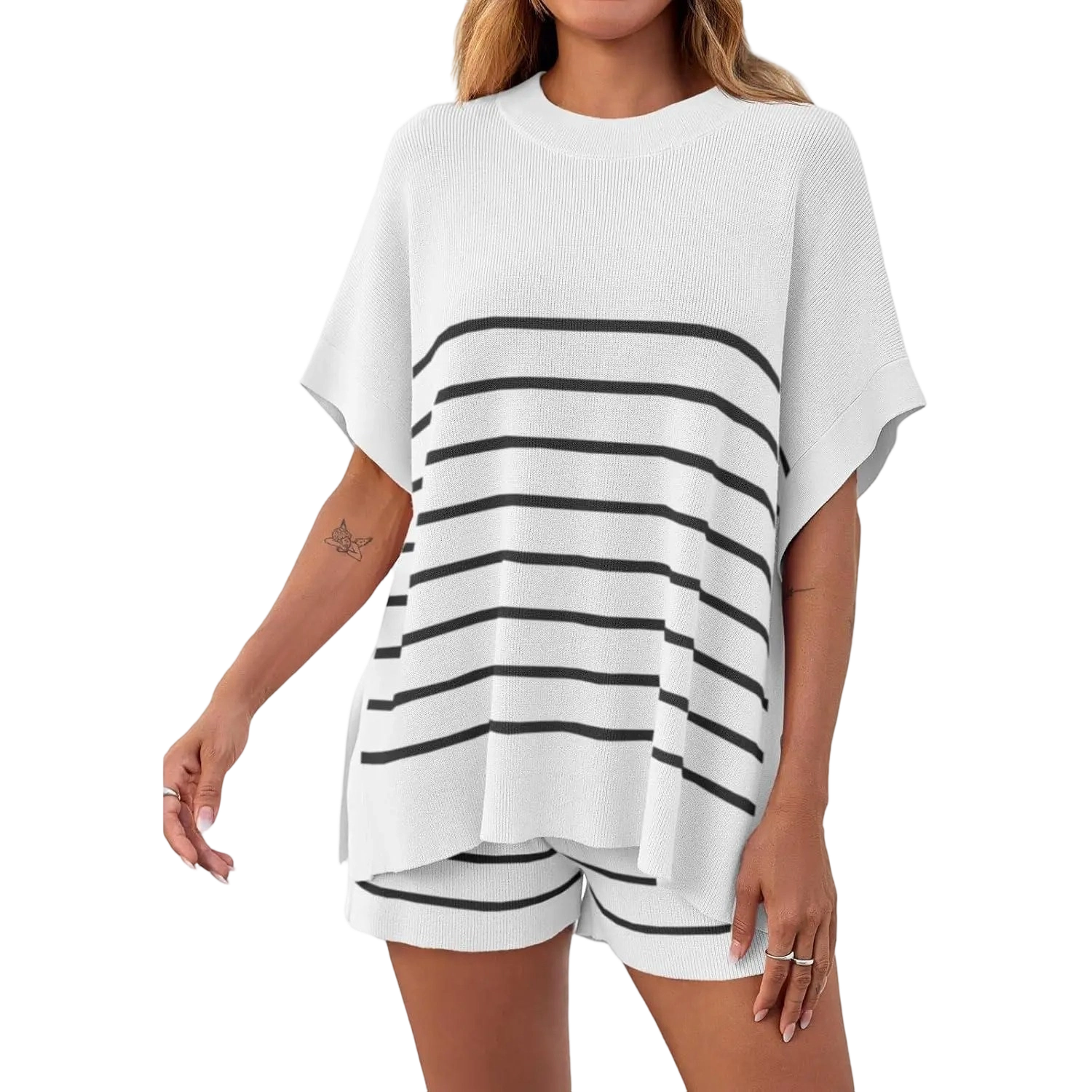 Women's Oversized Stripe Lounge Set