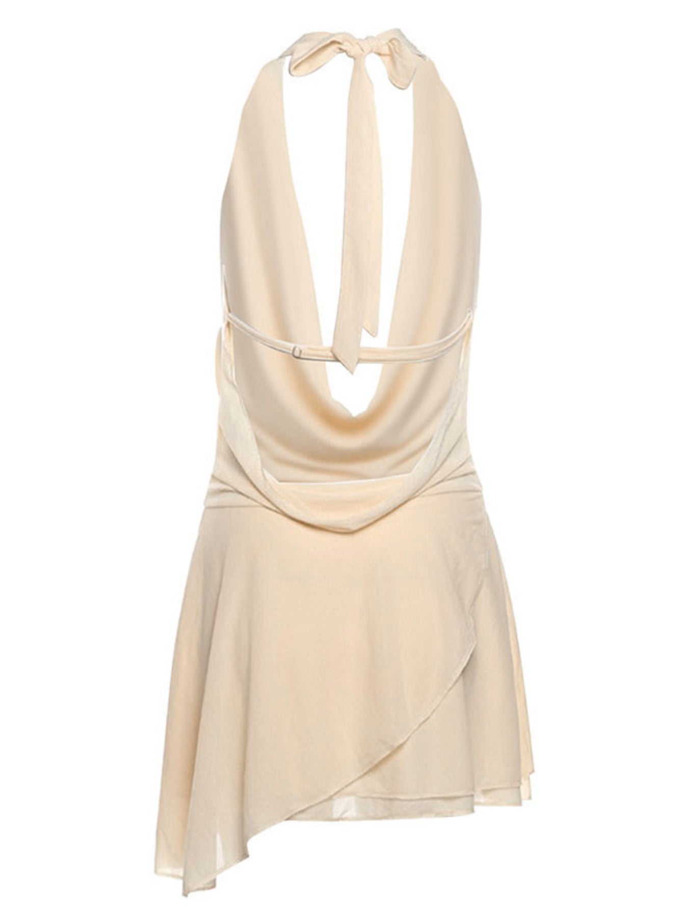 Ruffled Halter Neck Mini Dress