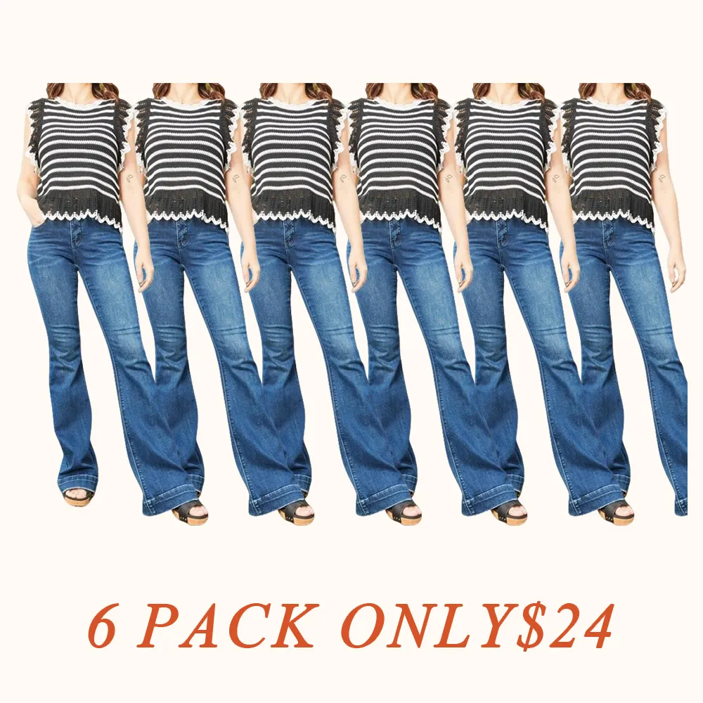 Mid-Rise Tummy Control Flare Denim Fit Jean Womenswear Bottom