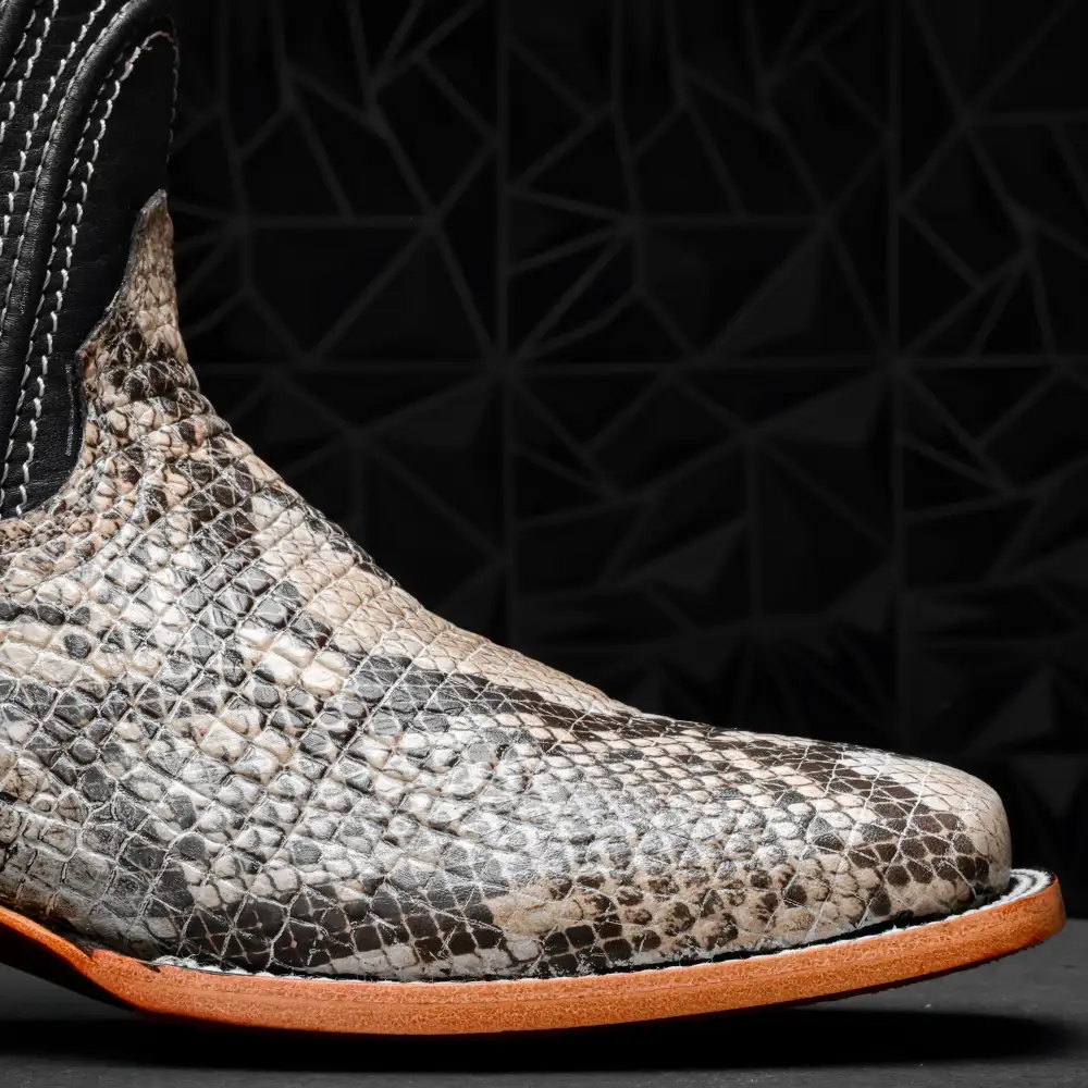 Bruce Mamba Leather Boots - Square Toe