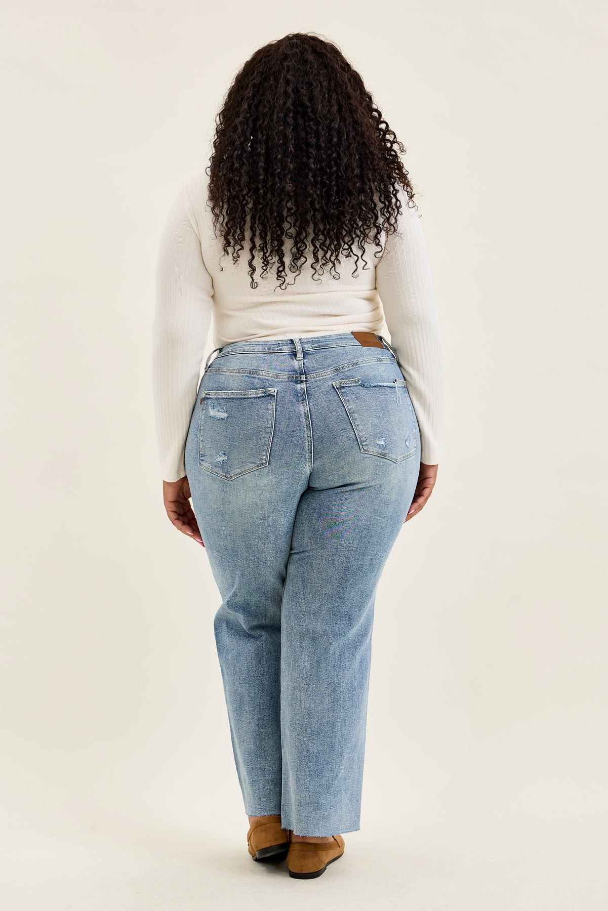Brenda Retro 90s Destructed Straight - PLUS