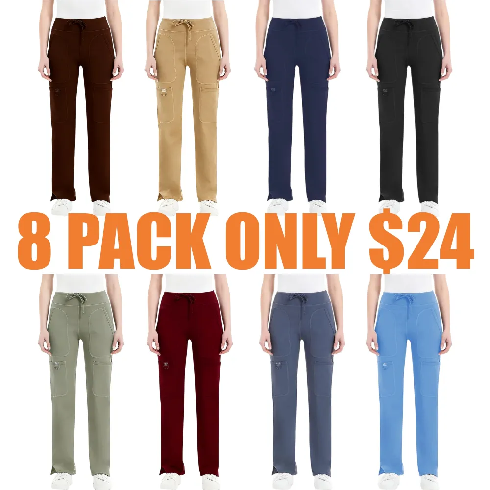 Women’s Yoga Scrub Pants – Super Soft, Stretchy Cargo Work Pants