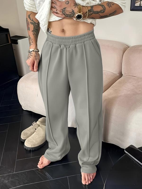 Men’s Autumn Winter Loose Fit Straight-Leg Pants