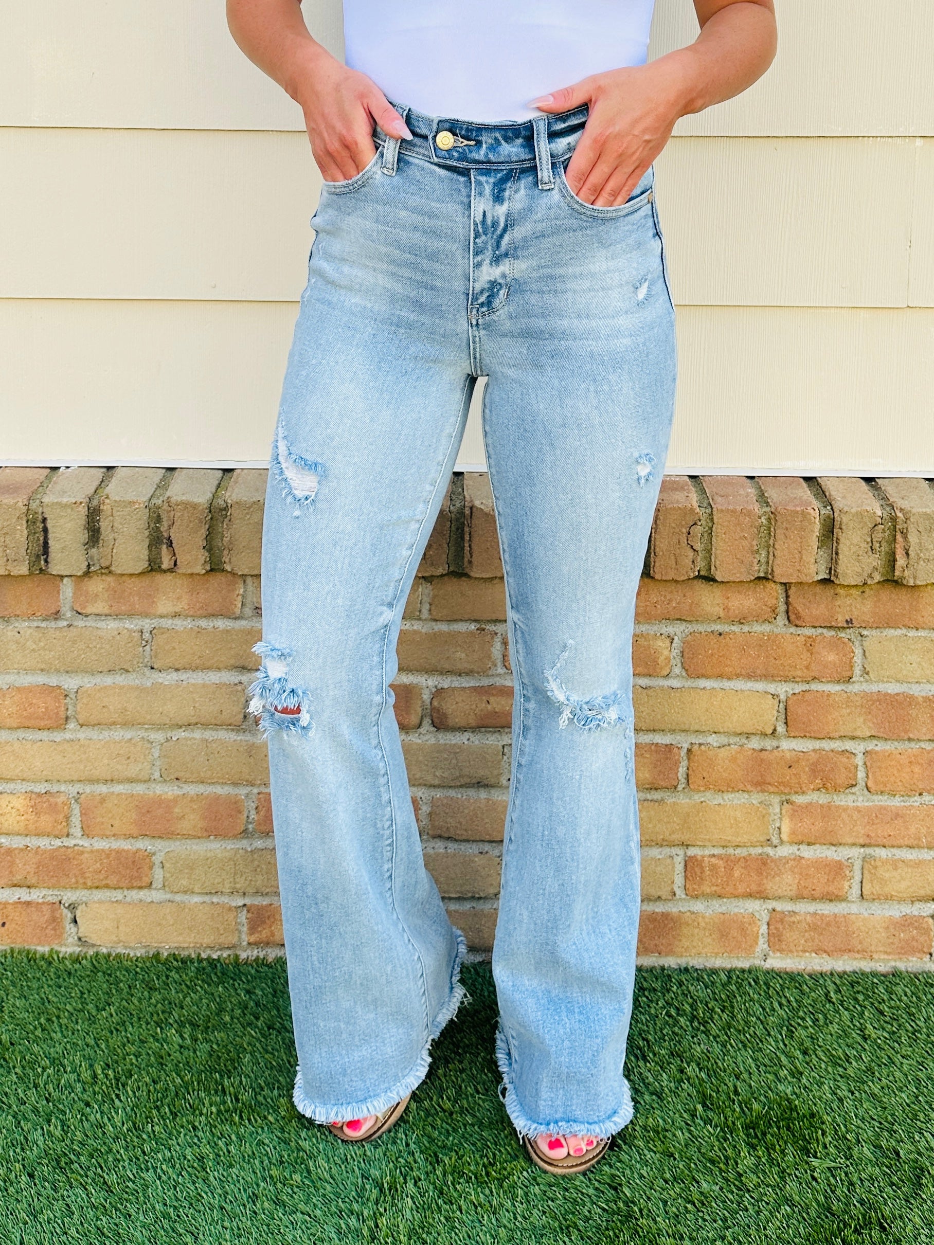 Judy Blue Look Good, Feel Better Flare Jeans