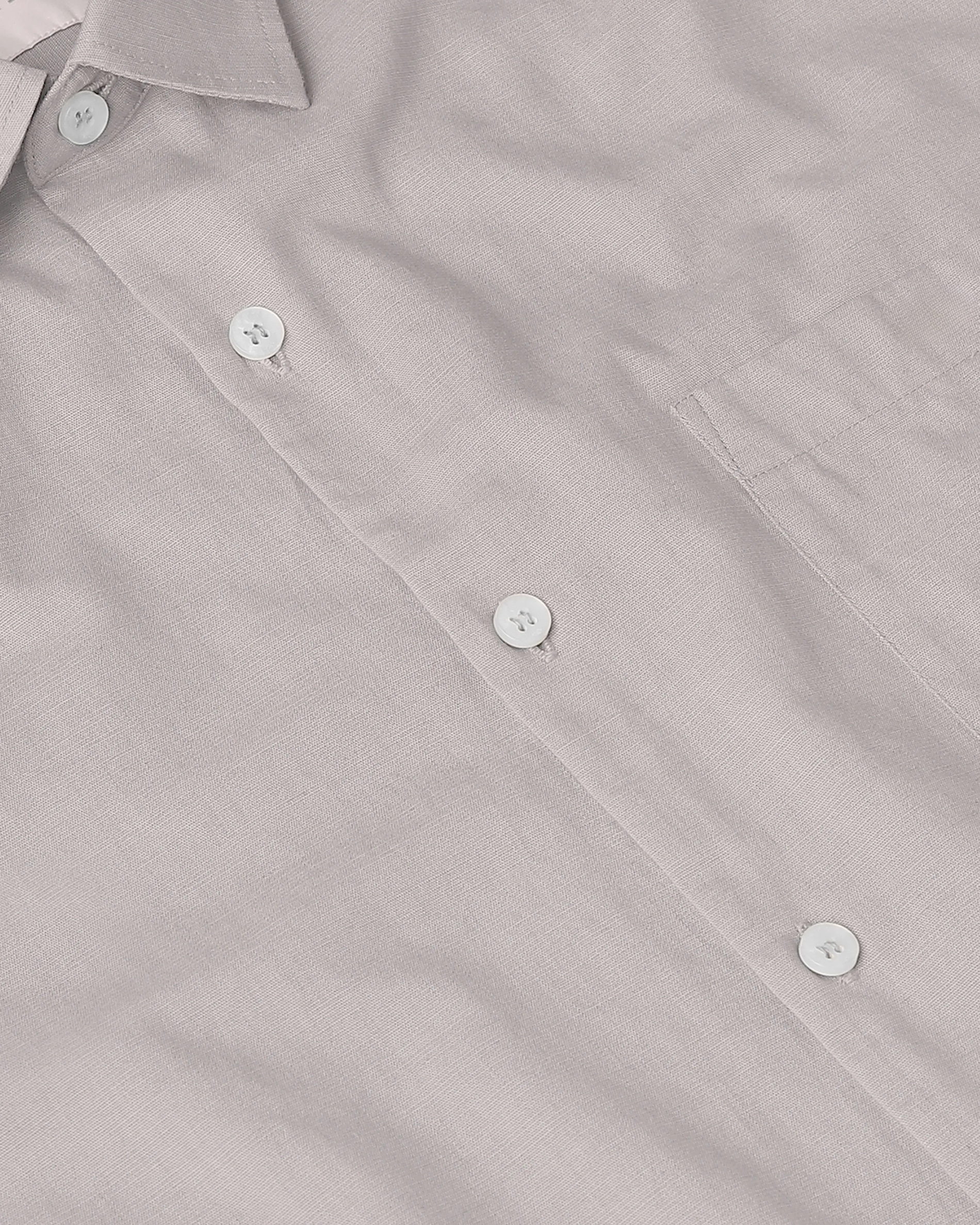 Simple And Soft Slim-Fit Breathable Light Grey Shirt