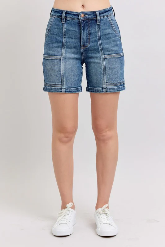 High Rise Denim Shorts